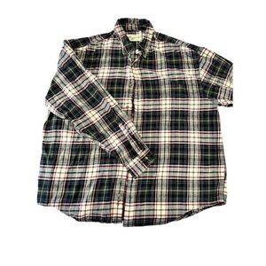 Vintage 90s grunge Eddie Bauer Flannel Shirt Mens XL Cotton Button Up Plaid‎